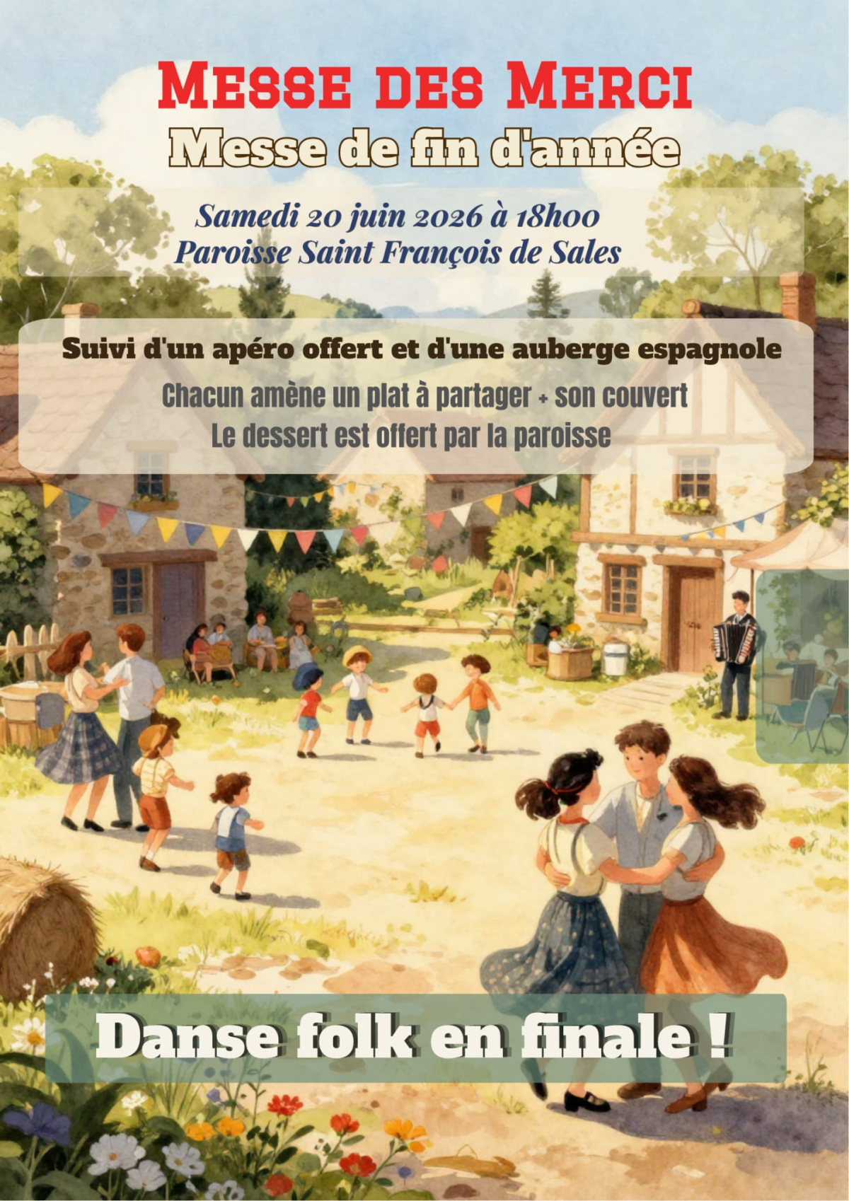 Messe des Merci samedi 20 juin à&nbsp;18h