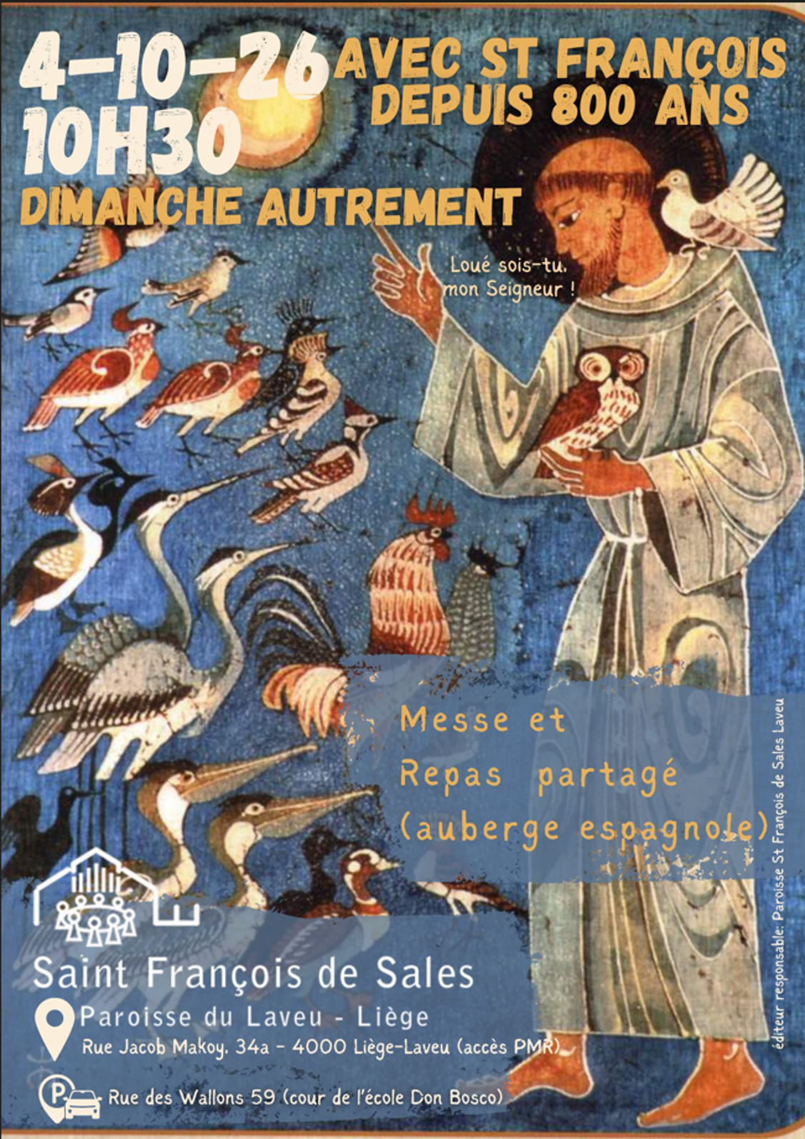 Annonces de dimanche 27 septembre 2026 – 26ème Dimanche année&nbsp;A